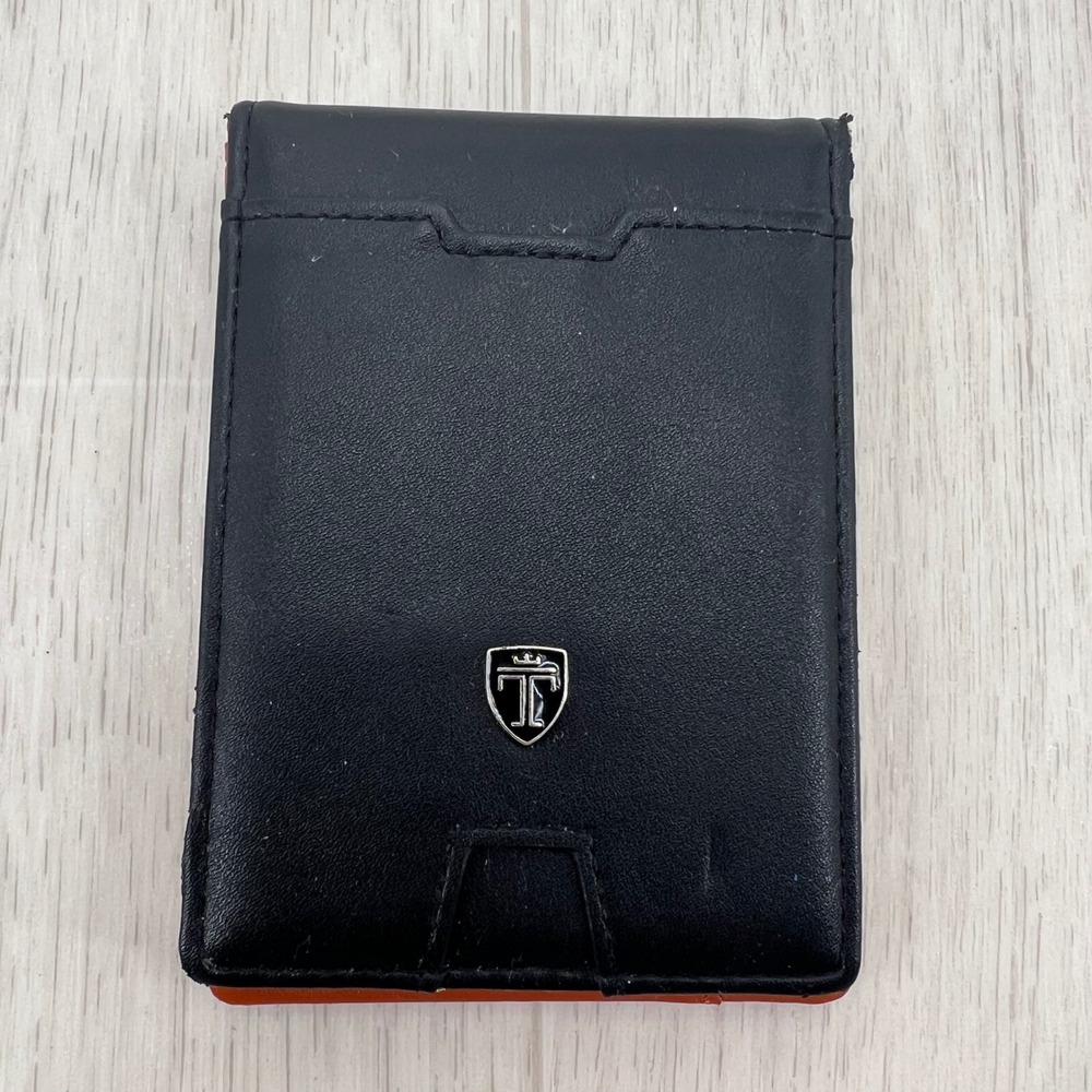 TRAVANDO Black Bi Fold Wallet Slim RFID Blocking Money‎ Clip Card Holder